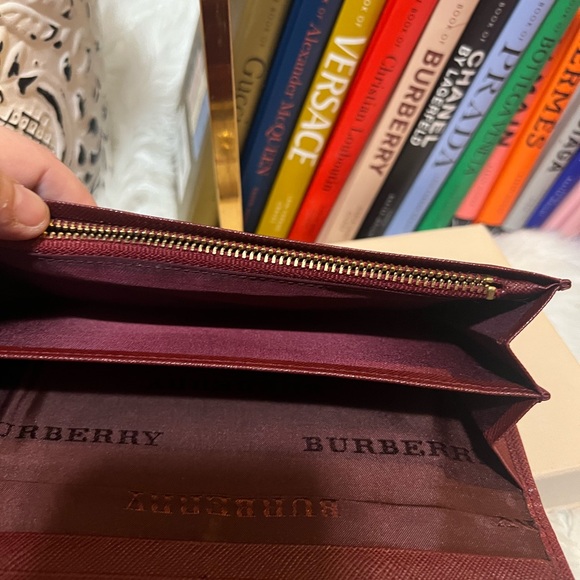 Burberry Plaid Wallet with Red Trim - Picture 5 of 5